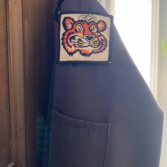 Vintage Exxon gas station attendant jacket. Rare item. Classic blue/gray. - Picture 4 of 10
